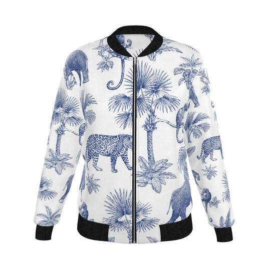 Reversible Women’s Bomber Jacket “Blue Safari”