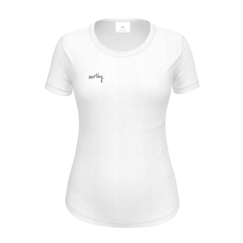 Women`s Designer T-Shirt "worthy" - Signature Edition by evelyn