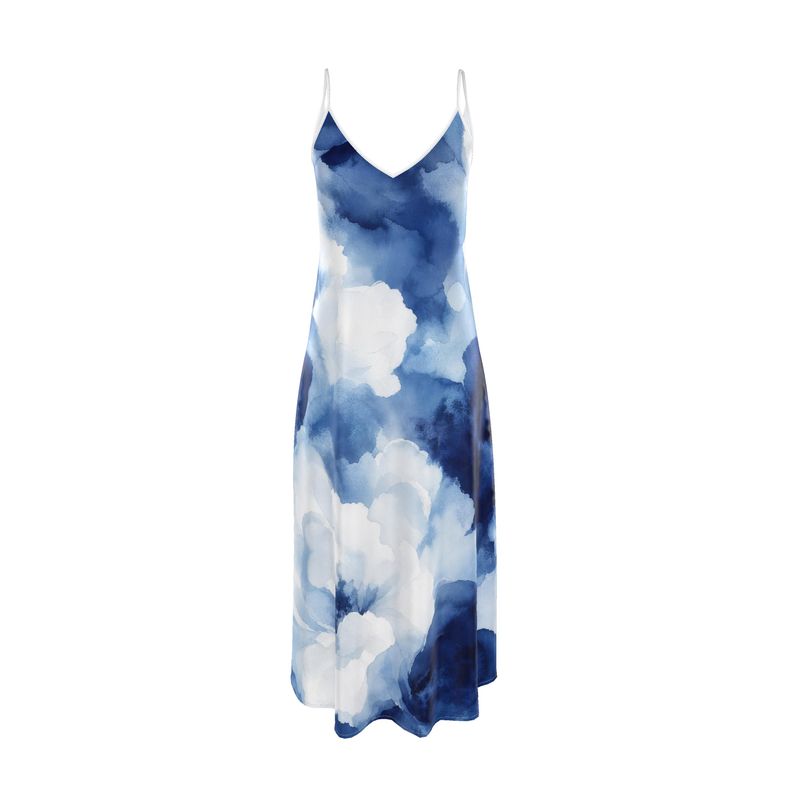 Designer Sophia Slip Dress "Blue Blush"