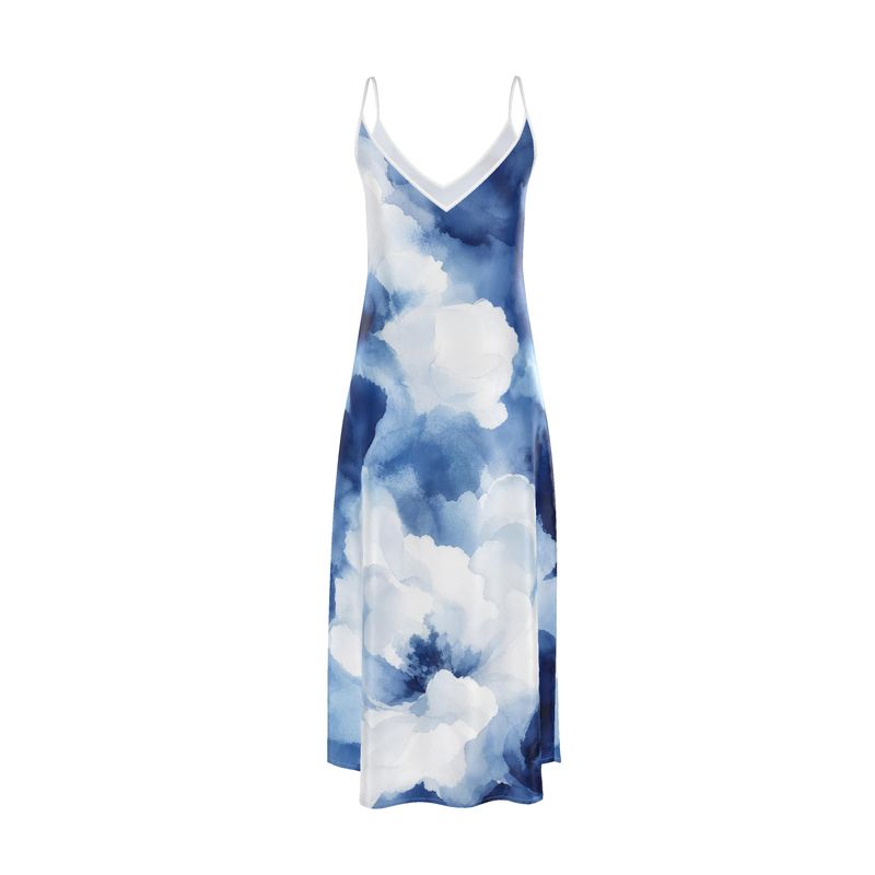 Designer Sophia Slip Dress "Blue Blush"