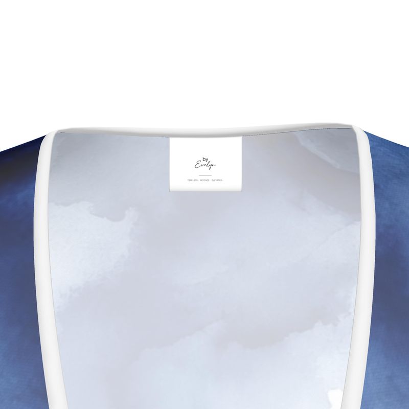 Designer Volant Dress "Aqua"