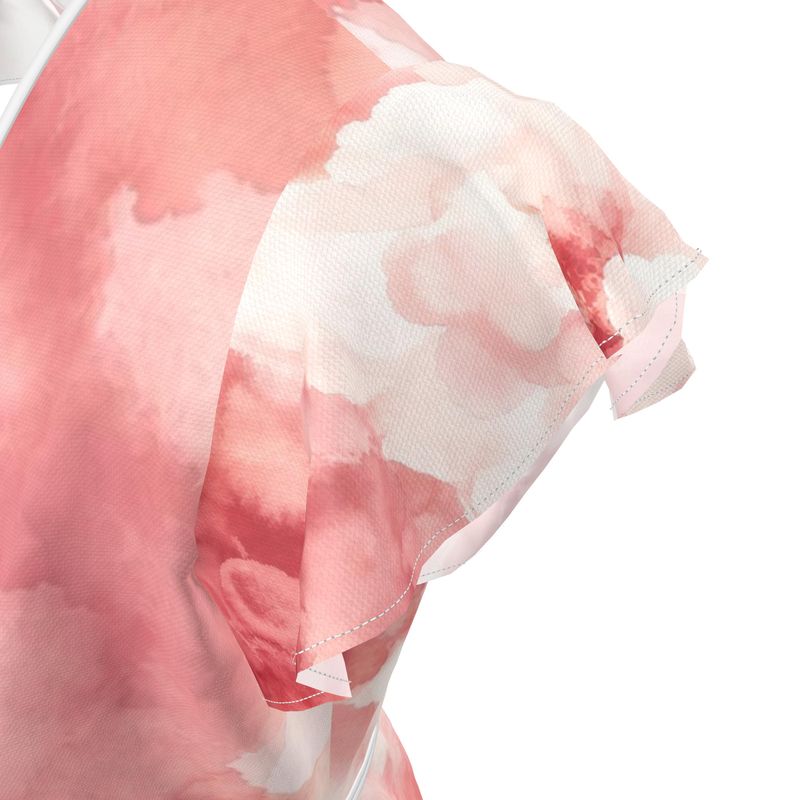 Designer Volant Dress "Red Velvet"