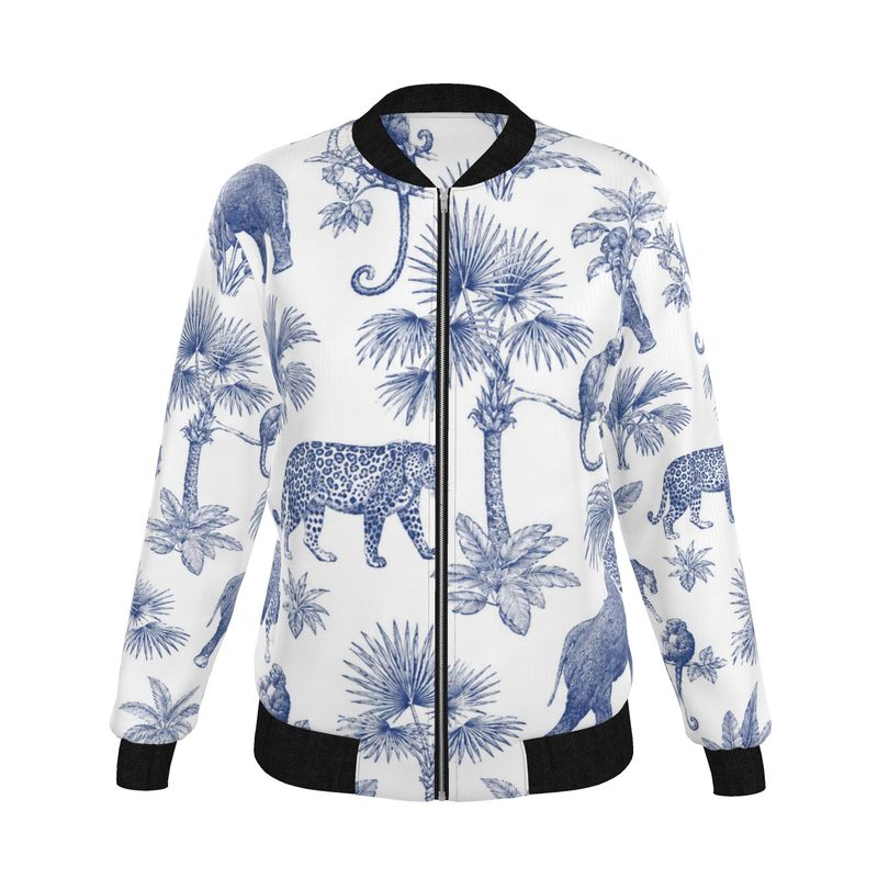 Reversible Women’s Bomber Jacket “Blue Safari”