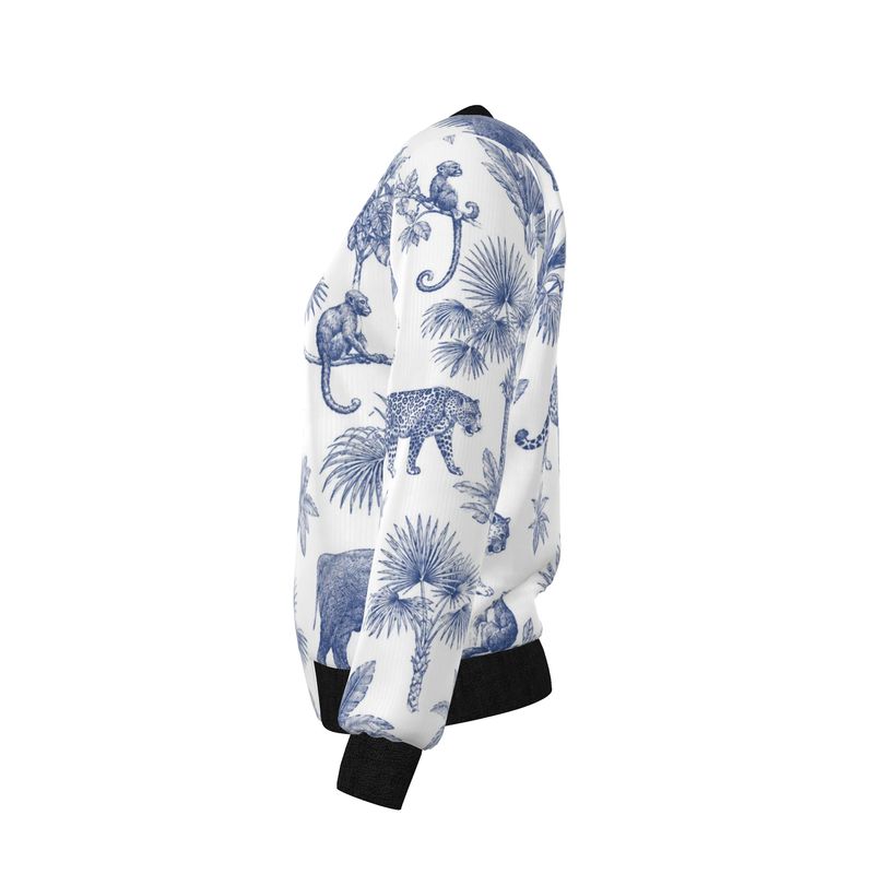 Reversible Women’s Bomber Jacket “Blue Safari”