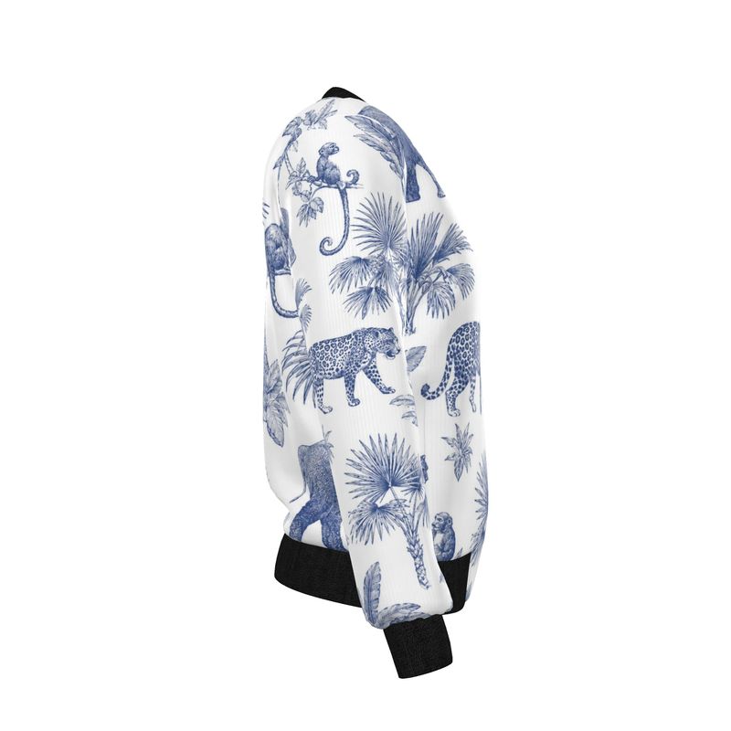 Reversible Women’s Bomber Jacket “Blue Safari”