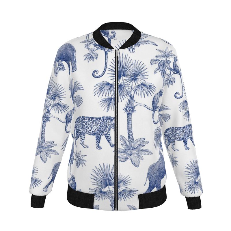 Reversible Women’s Bomber Jacket “Blue Safari”