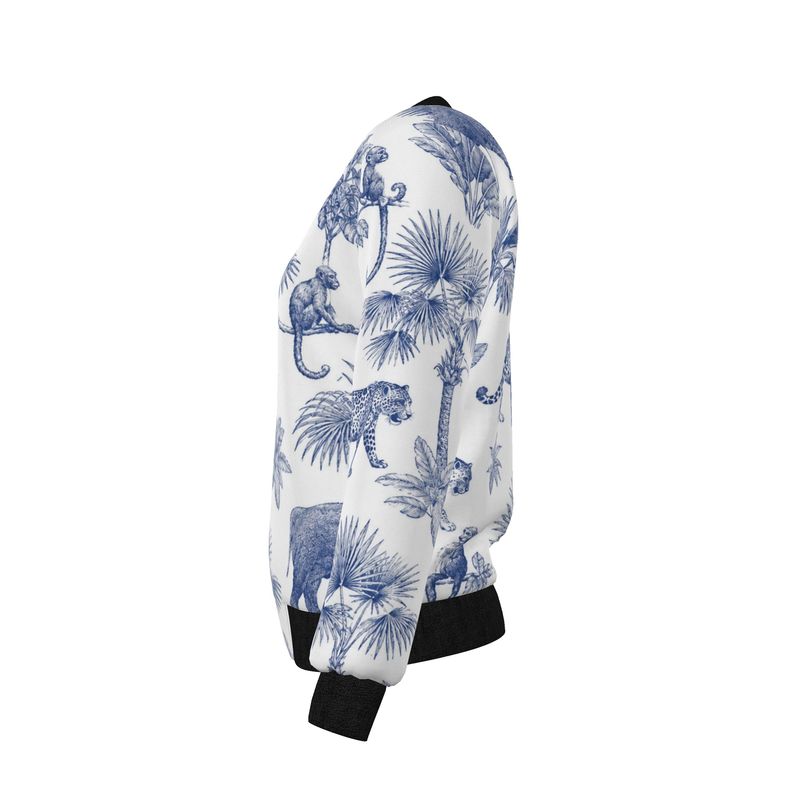 Reversible Women’s Bomber Jacket “Blue Safari”