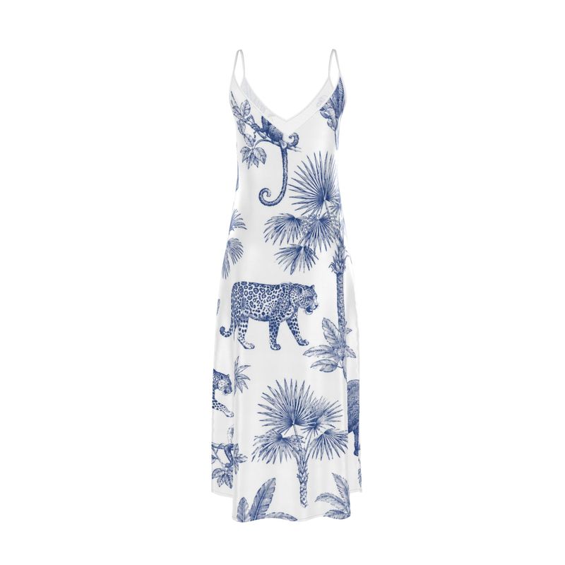 Designer Sophia Slip Dress "Palm Tree"