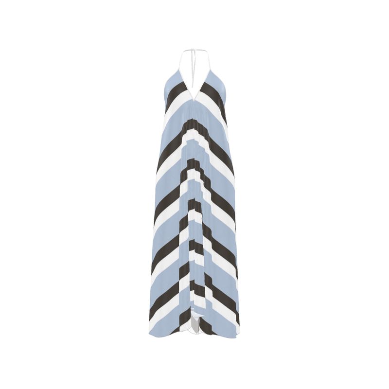 Halterneck Backless Dress “Skyline Drift”