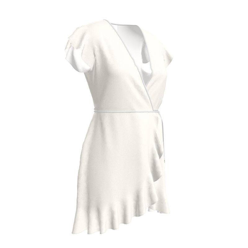 Designer Volant Dress "Ivory"