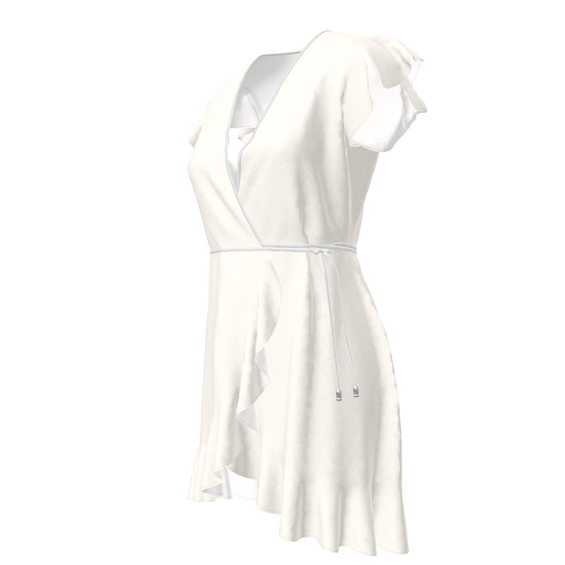 Designer Volant Dress "Ivory"