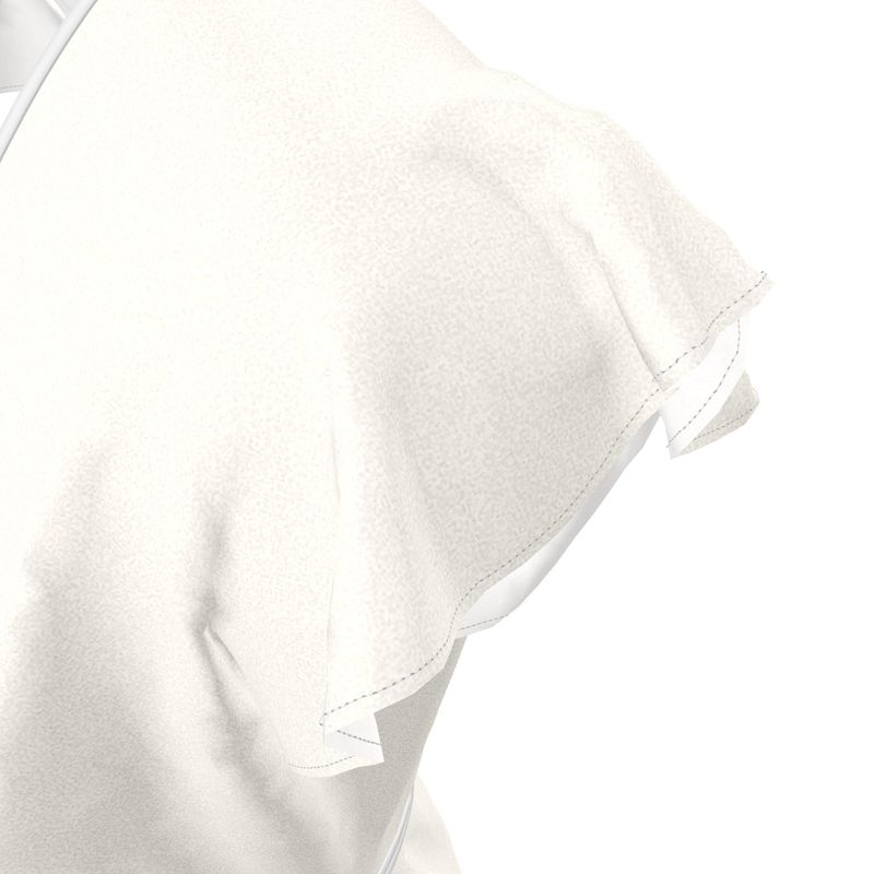 Designer Volant Dress "Ivory"
