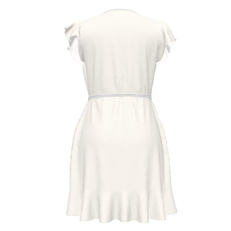Designer Volant Dress "Ivory"
