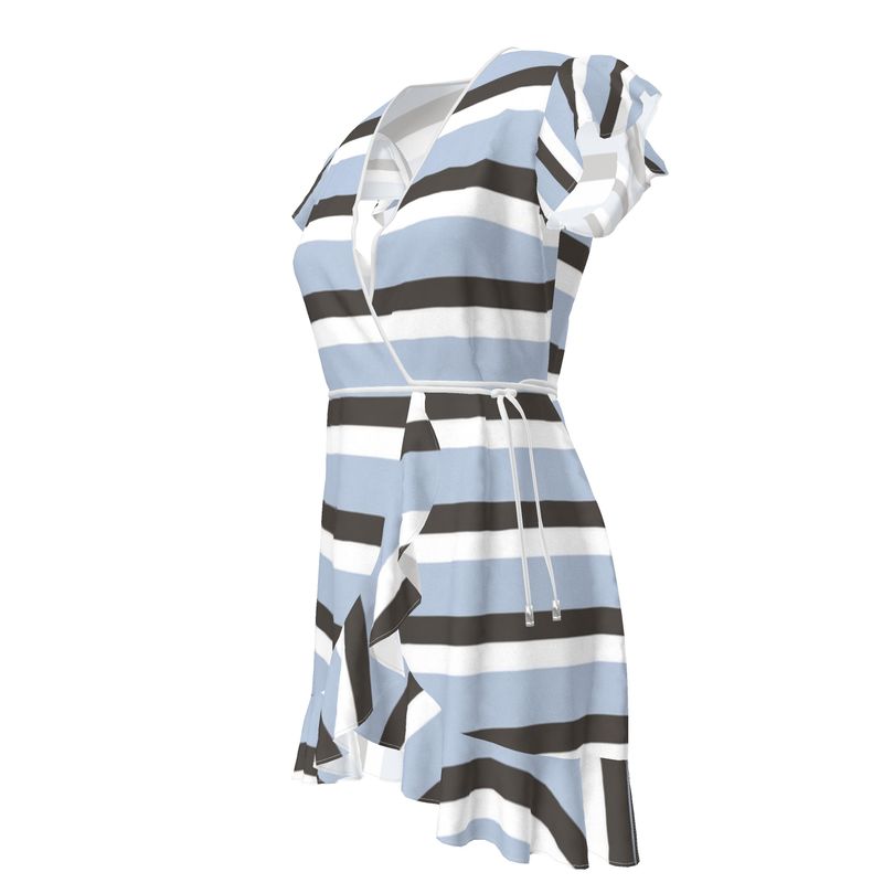 Designer Volantkleid "Coastal Blue"
