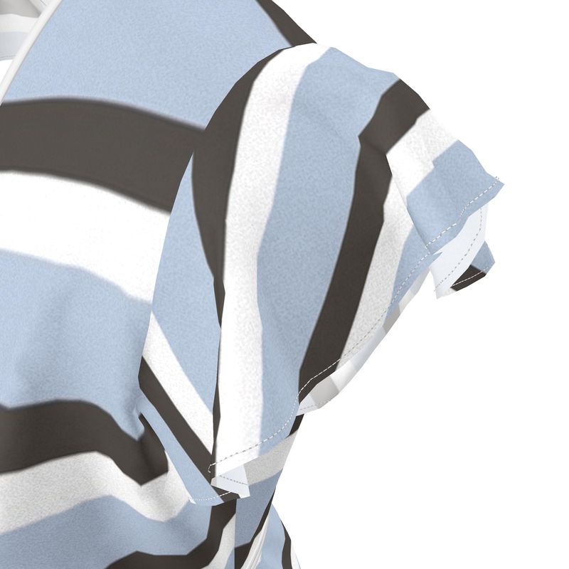 Designer Volantkleid "Coastal Blue"