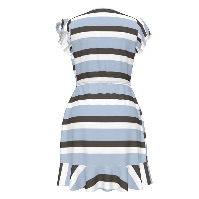 Designer Volantkleid "Coastal Blue"