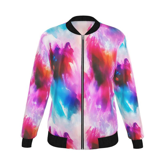Reversible Women’s Bomber Jacket – Neon Skyline