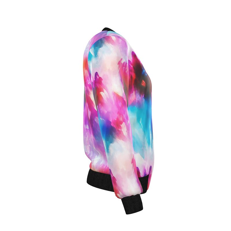 Reversible Women’s Bomber Jacket – Neon Skyline