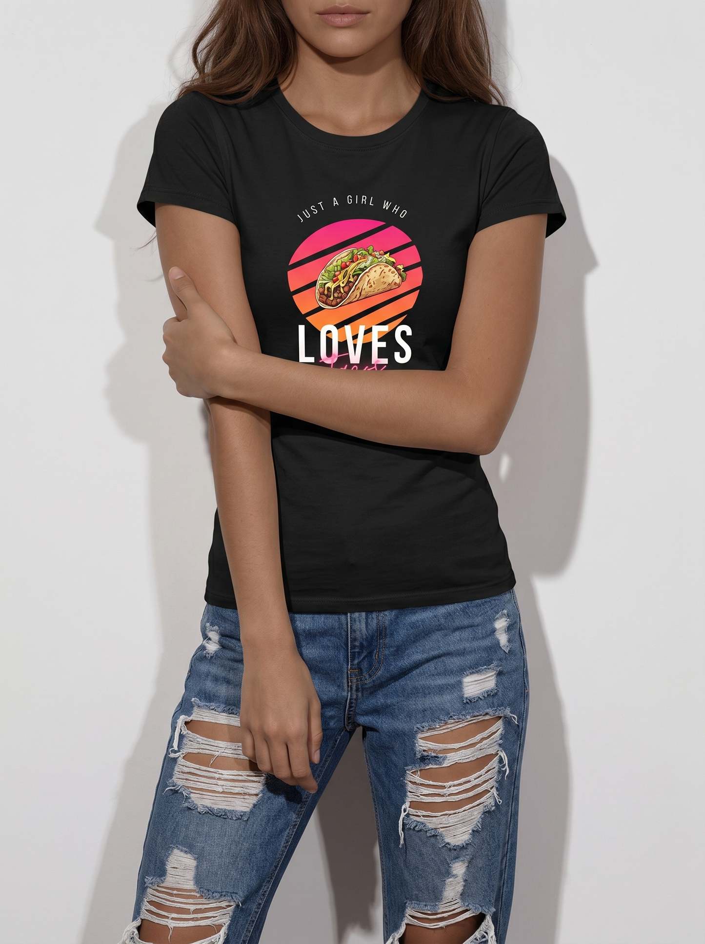 T-Shirt "Just a Girl who loves Tacos"