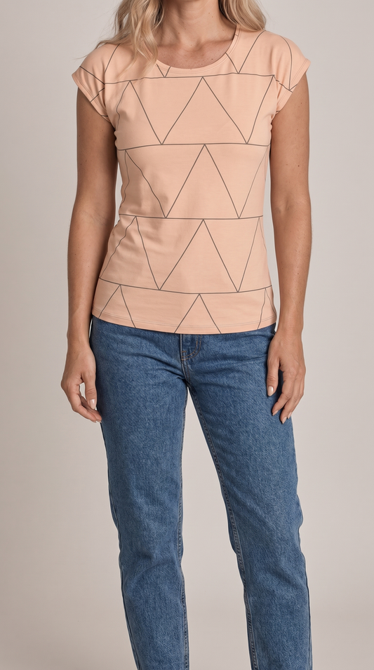 T-Shirt “Geometry Blush” - simplify by evelyn