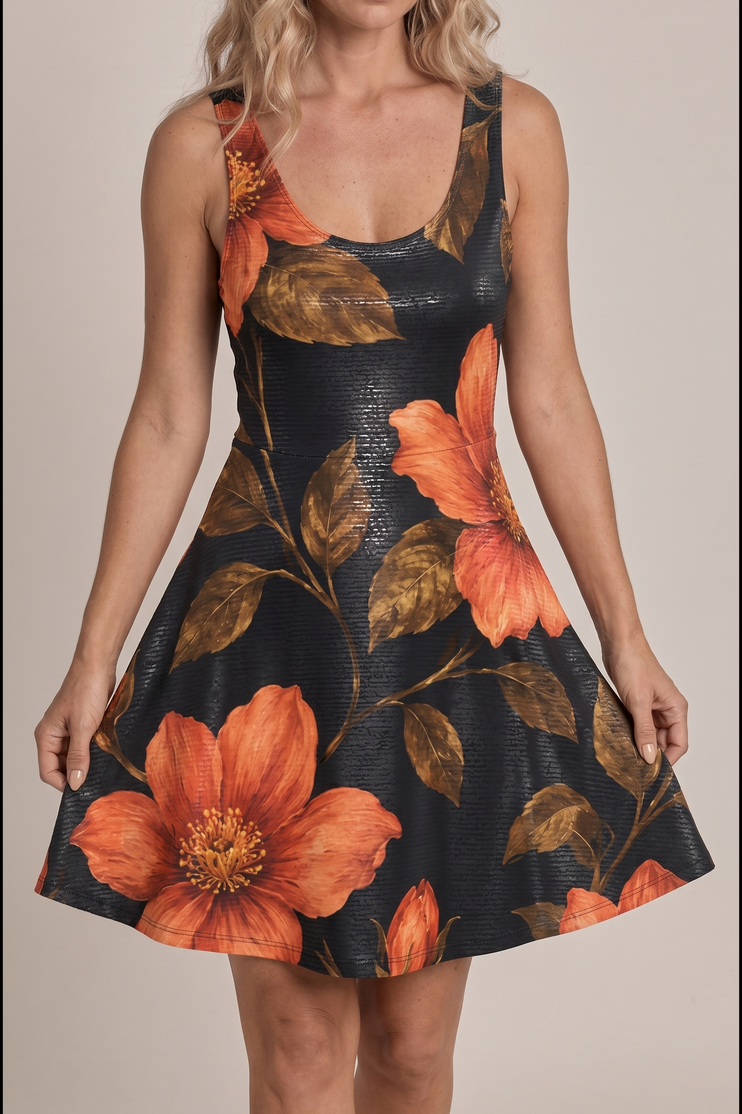 Skater-Dress "Midnight Bloom"