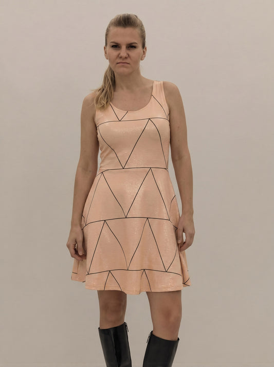 Skater Dress “Nude Geometry” - simplify by evelyn