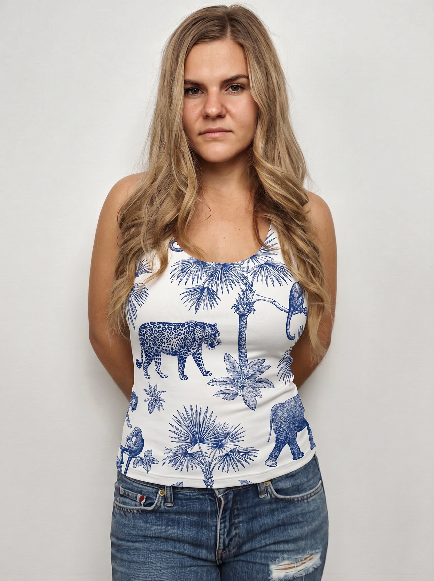 Designer Tank Top "Blue Savannah"