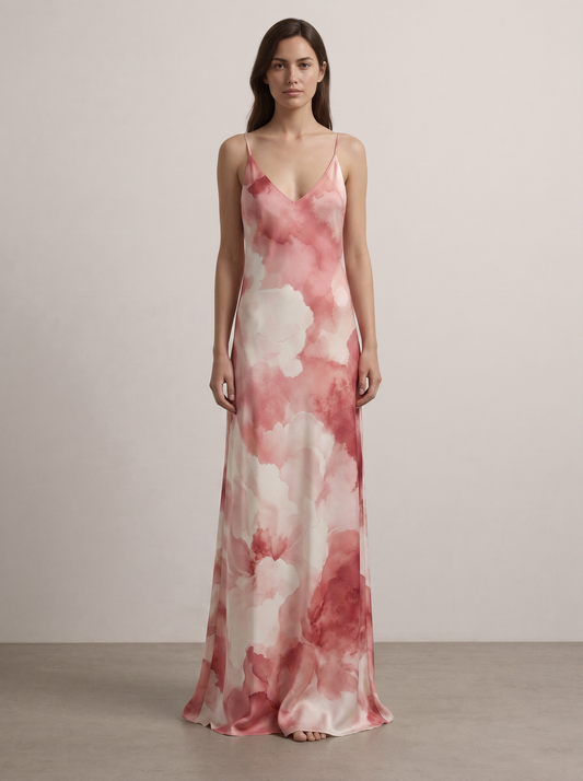 Designer Sophia Slip Dress "Red Velvet"