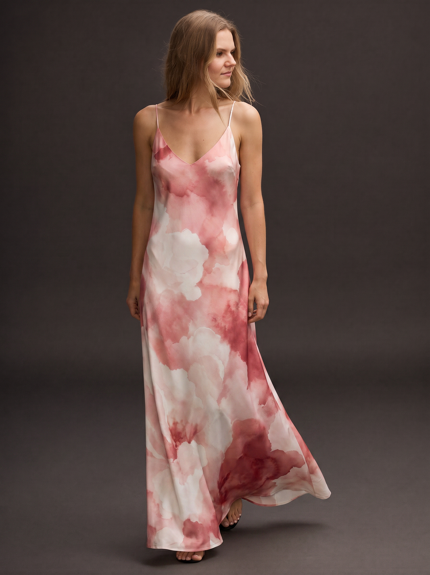 Designer Sophia Slip Dress "Red Velvet"