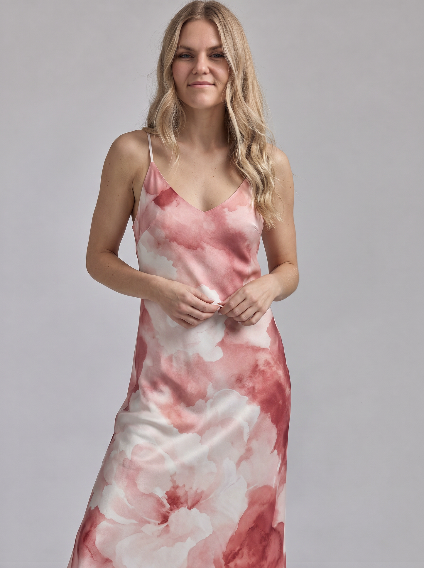 Designer Sophia Slip Dress "Red Velvet"