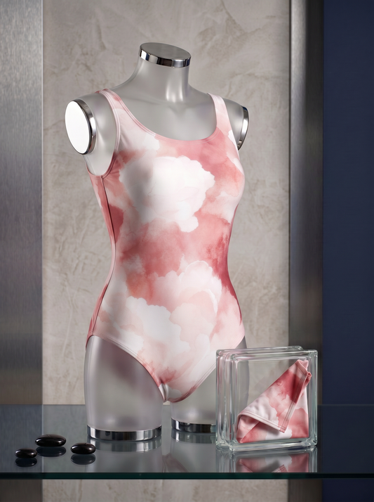 Swim Suit "Red Aqua"